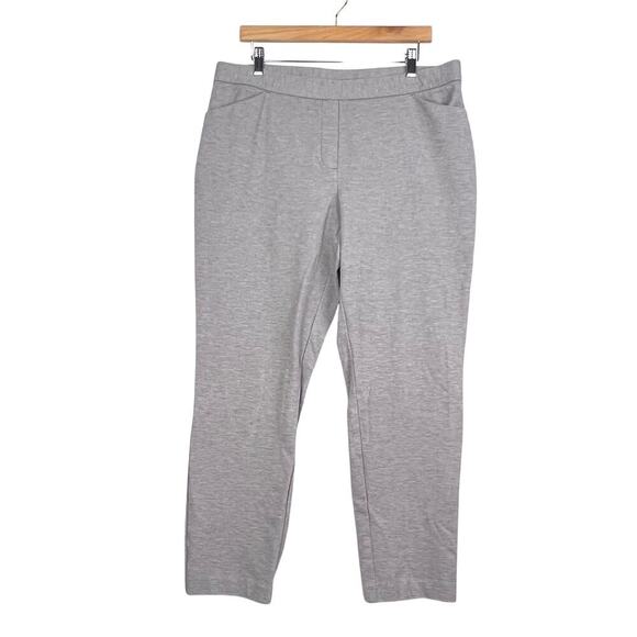J. Jill Pants - J Jill Ponte Knit Pants Women's Pull On Slim Leg Stretch Sand Comfort Casual L